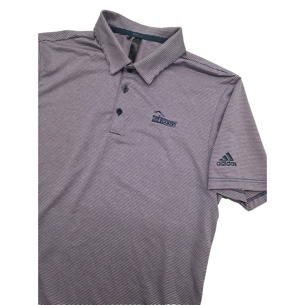 The Rookery Marco Golf Adidas Men's Striped Polo‎ Shirt - M